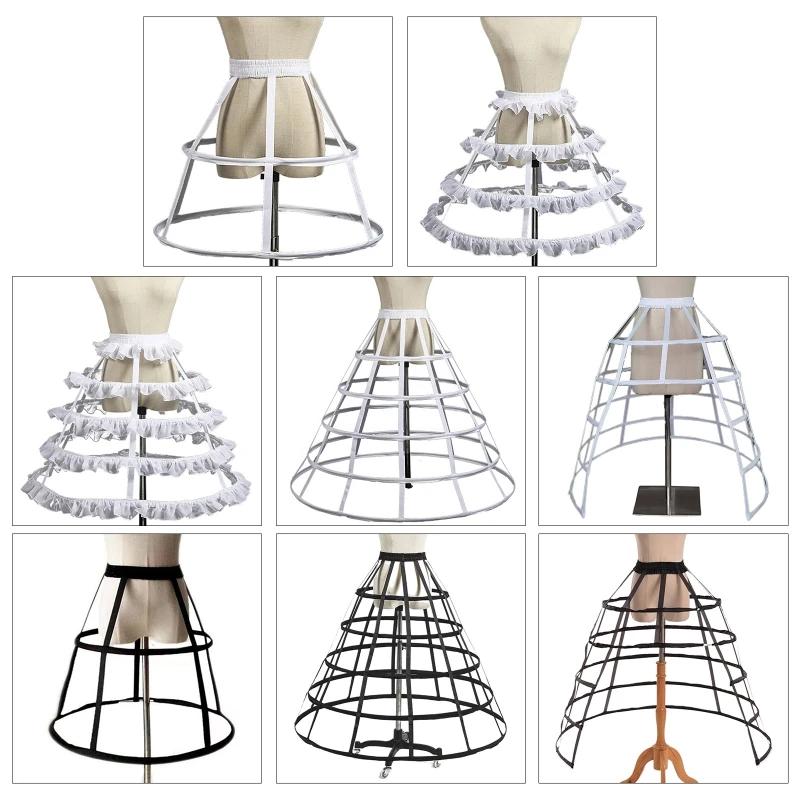 ƼƮ  2/3/4/5 Hoops Women Crinoline Underskirt for Victorian Dress